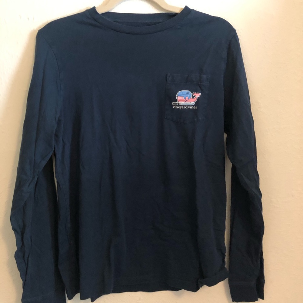 Vineyard Vines Navy Blue Long Sleeve Pocket